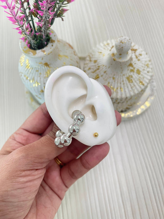 Earcuff Ball Plateado Max