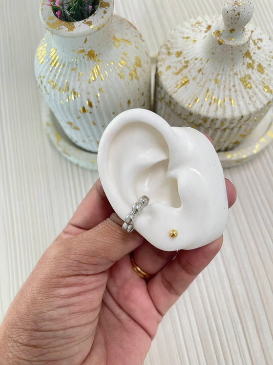 Earcuff Ball Plata